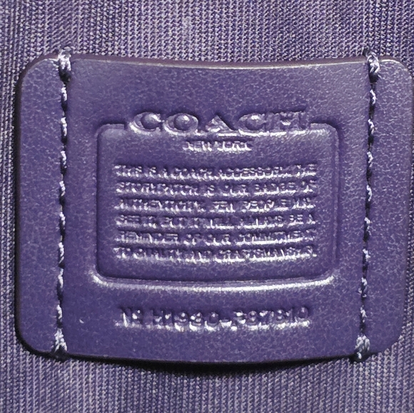 Coach Round Coin Case with Virgo Zodiac Sign Purple Silver Mermaid - Picture 7 of 14